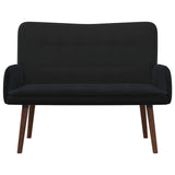 Two Seater Sofa Black 115 x 61 x 87 cm Velvet