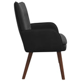 Two Seater Sofa Black 115 x 61 x 87 cm Velvet