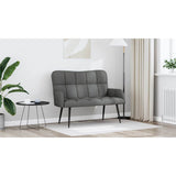 Two Seater Sofa Dark Grey 115 x 61 x 87 cm Fabric