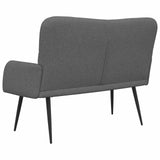 Two Seater Sofa Dark Grey 115 x 61 x 87 cm Fabric - Rear View
