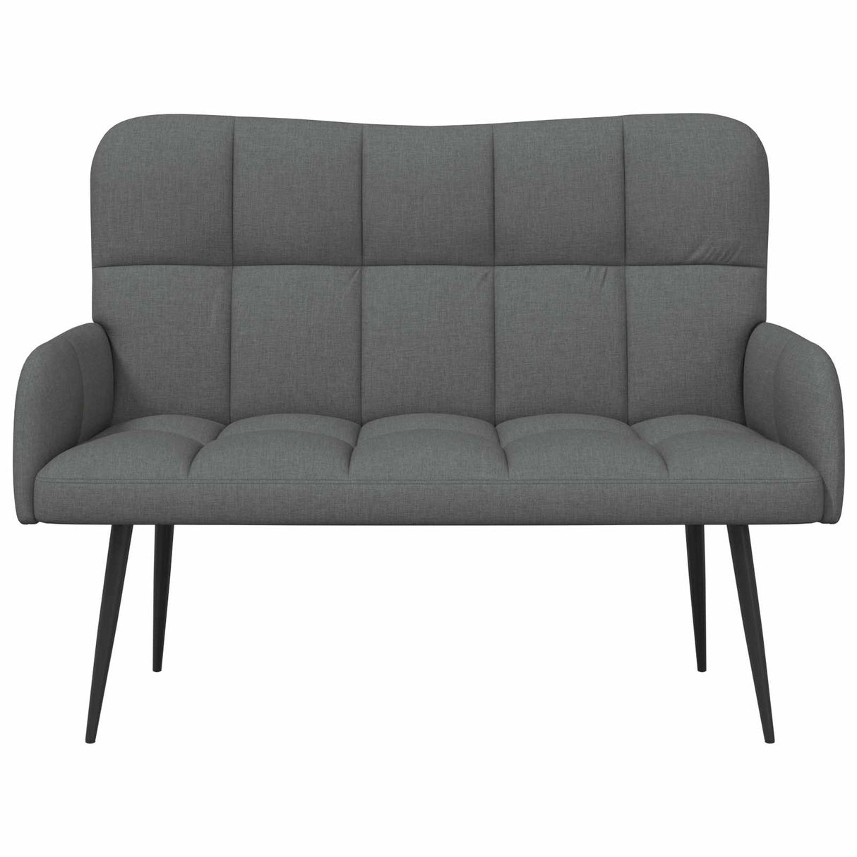 Two Seater Sofa Dark Grey 115 x 61 x 87 cm Fabric