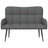Two Seater Sofa Dark Grey 115 x 61 x 87 cm Fabric
