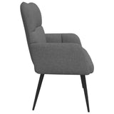 Two Seater Sofa Dark Grey 115 x 61 x 87 cm Fabric - 45-Degree Angle