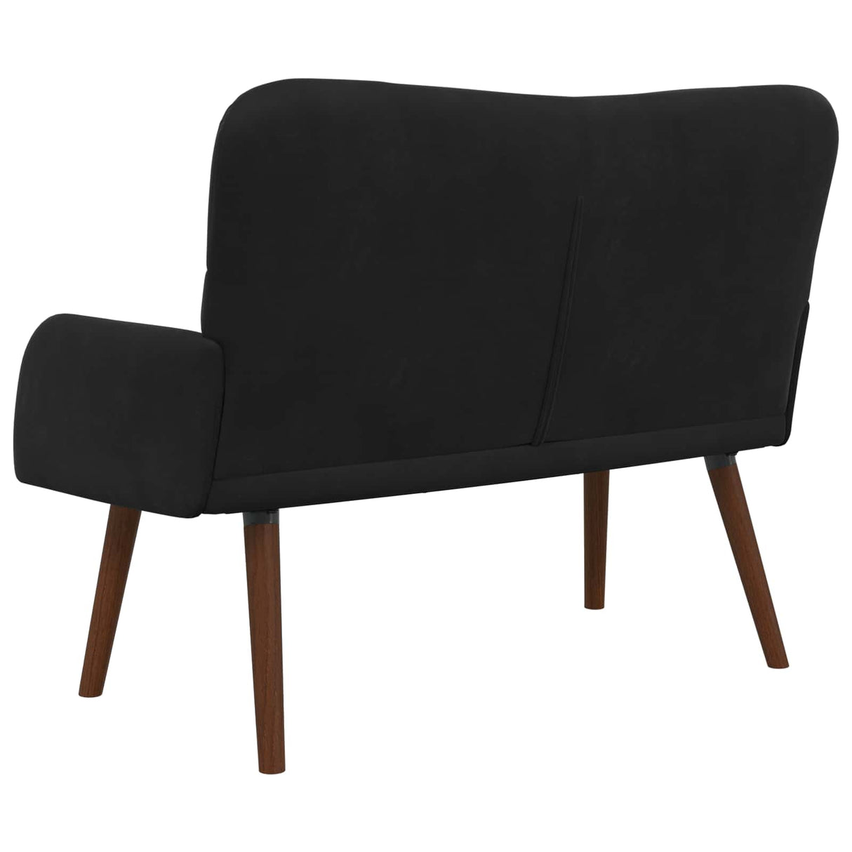 Two Seater Sofa Black 115 x 61 x 87 cm Velvet