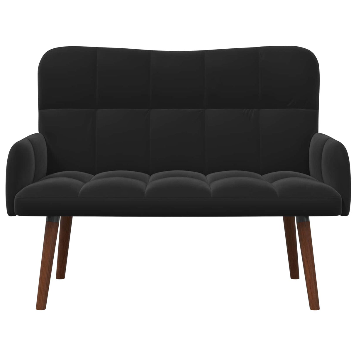 Two Seater Sofa Black 115 x 61 x 87 cm Velvet