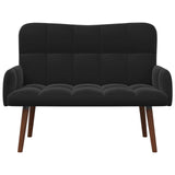Two Seater Sofa Black 115 x 61 x 87 cm Velvet - Top-Down View