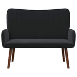 Two Seater Sofa Black 115 x 61 x 87 cm Velvet