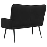 Two Seater Sofa Black 115 x 61 x 87 cm Velvet