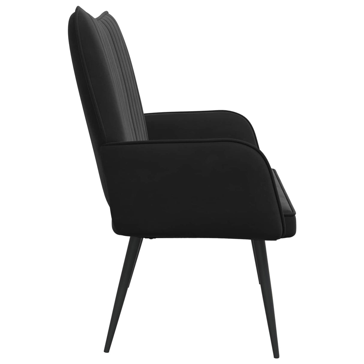 Two Seater Sofa Black 115 x 61 x 87 cm Velvet