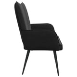 Two Seater Sofa Black 115 x 61 x 87 cm Velvet