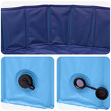 Kids Swimming Pool Folding Blue Ø 160 x 30 cm - Top-Down View