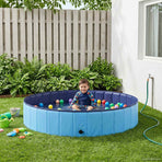 Kids Swimming Pool Ø 160 x 30 cm Round for Child for Blue