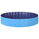 Kids Swimming Pool Folding Blue Ø 160 x 30 cm - Side View