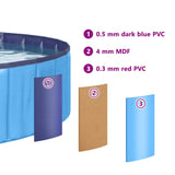 Kids Swimming Pool Folding Blue Ø 160 x 30 cm - Rear View