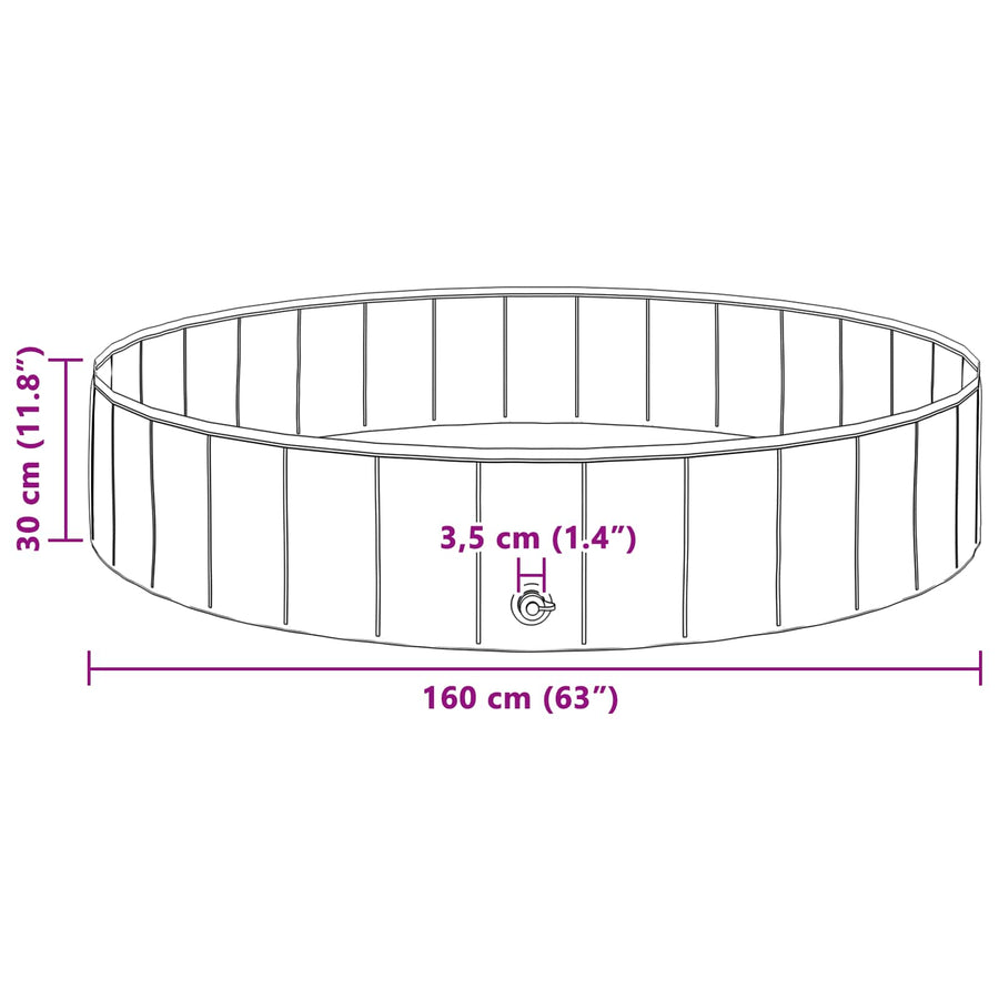 Kids Swimming Pool Ø 160 x 30 cm Round for Child for Blue