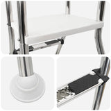 Partially in-ground pool ladder 172 x 106 cm 3-Step - Rear View