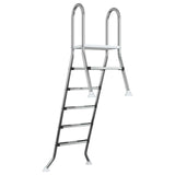 Partially in-ground pool ladder 222 x 128 cm 5-Step - 45-Degree Angle