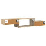 Wall-mounted TV Cabinet Wall-Mounted Sonoma Oak - Close-Up Angle