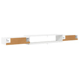 Wall-mounted TV Cabinet Wall-Mounted White 220 x 28 x 21 cm - Close-Up Angle