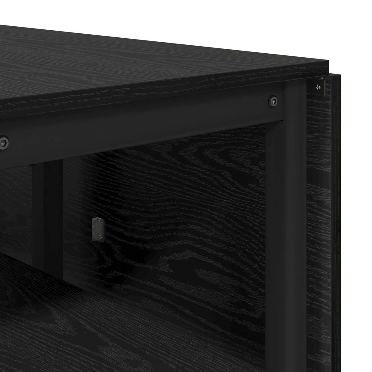 Dinning Table 122 x 80 x 76.5 cm Engineered Wood Black Oak