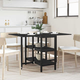 Dinning Table 122 x 80 x 76.5 cm Engineered Wood Black Oak