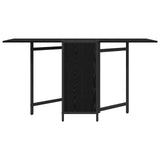 Dinning Table 144 x 60 x 75 cm Engineered Wood Black Oak - 45-Degree Angle