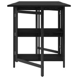 Dinning Table 144 x 60 x 75 cm Engineered Wood Black Oak - Rear View