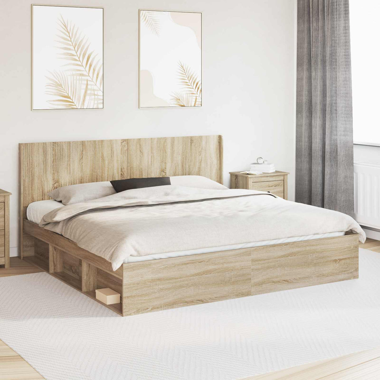 Headboard Sonoma Oak Engineered Wood