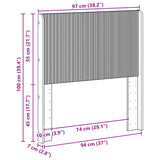 Headboard White Engineered Wood - Rear View