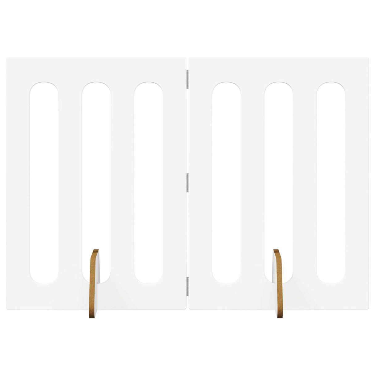 Folding Pet Fence 2 pcs White 100.5 x 38 x 70 cm
