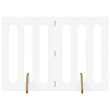 Folding Pet Fence 2 pcs White 100.5 x 38 x 70 cm - Front View