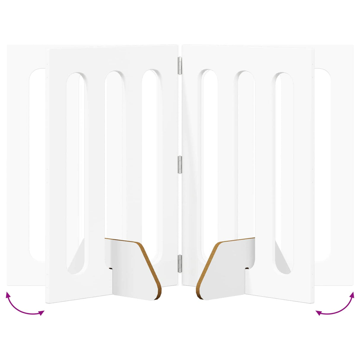 Folding Pet Fence 2 pcs White 100.5 x 38 x 70 cm