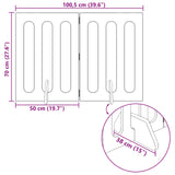Folding Pet Fence 2 pcs White 100.5 x 38 x 70 cm - Low Angle