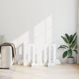 Folding Pet Fence 4 pcs White 201 x 38 x 70 cm Engineered Wood
