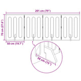 Folding Pet Fence 4 pcs White 201 x 38 x 70 cm Engineered Wood - Extra Image