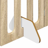 Folding Pet Fence 2 pcs Sonoma Oak 100.5 x 38 x 70 cm - Rear View