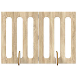 Folding Pet Fence 2 pcs Sonoma Oak 100.5 x 38 x 70 cm