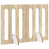 Folding Pet Fence 2 pcs Sonoma Oak 100.5 x 38 x 70 cm - Side View