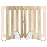 Folding Pet Fence 2 pcs Sonoma Oak 100.5 x 38 x 70 cm