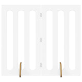 Folding Pet Fence 2 pcs White 100.5 x 38 x 90 cm - Front View