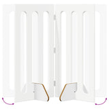 Folding Pet Fence 2 pcs White 100.5 x 38 x 90 cm
