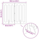 Folding Pet Fence 2 pcs White 100.5 x 38 x 90 cm - Low Angle