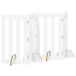 Folding Pet Fence 4 pcs White 201 x 38 x 90 cm Engineered Wood