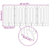 Folding Pet Fence 4 pcs White 201 x 38 x 90 cm Engineered Wood - Extra Image