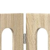 Folding Pet Fence 2 pcs Sonoma Oak 100.5 x 38 x 90 cm