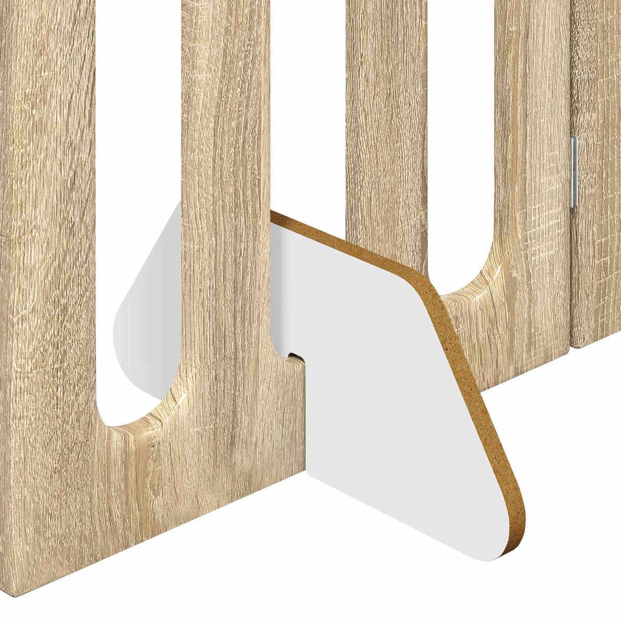 Folding Pet Fence 2 pcs Sonoma Oak 100.5 x 38 x 90 cm