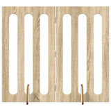 Folding Pet Fence 2 pcs Sonoma Oak 100.5 x 38 x 90 cm - Front View