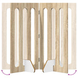 Folding Pet Fence 2 pcs Sonoma Oak 100.5 x 38 x 90 cm