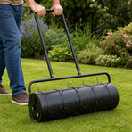 Garden Lawn Roller Pull with Aerator Clamps Ø 30 x 90 cm Steel