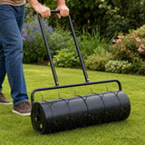Garden Lawn Roller Pull with Aerator Clamps Ø 30 x 90 cm Steel - Side View